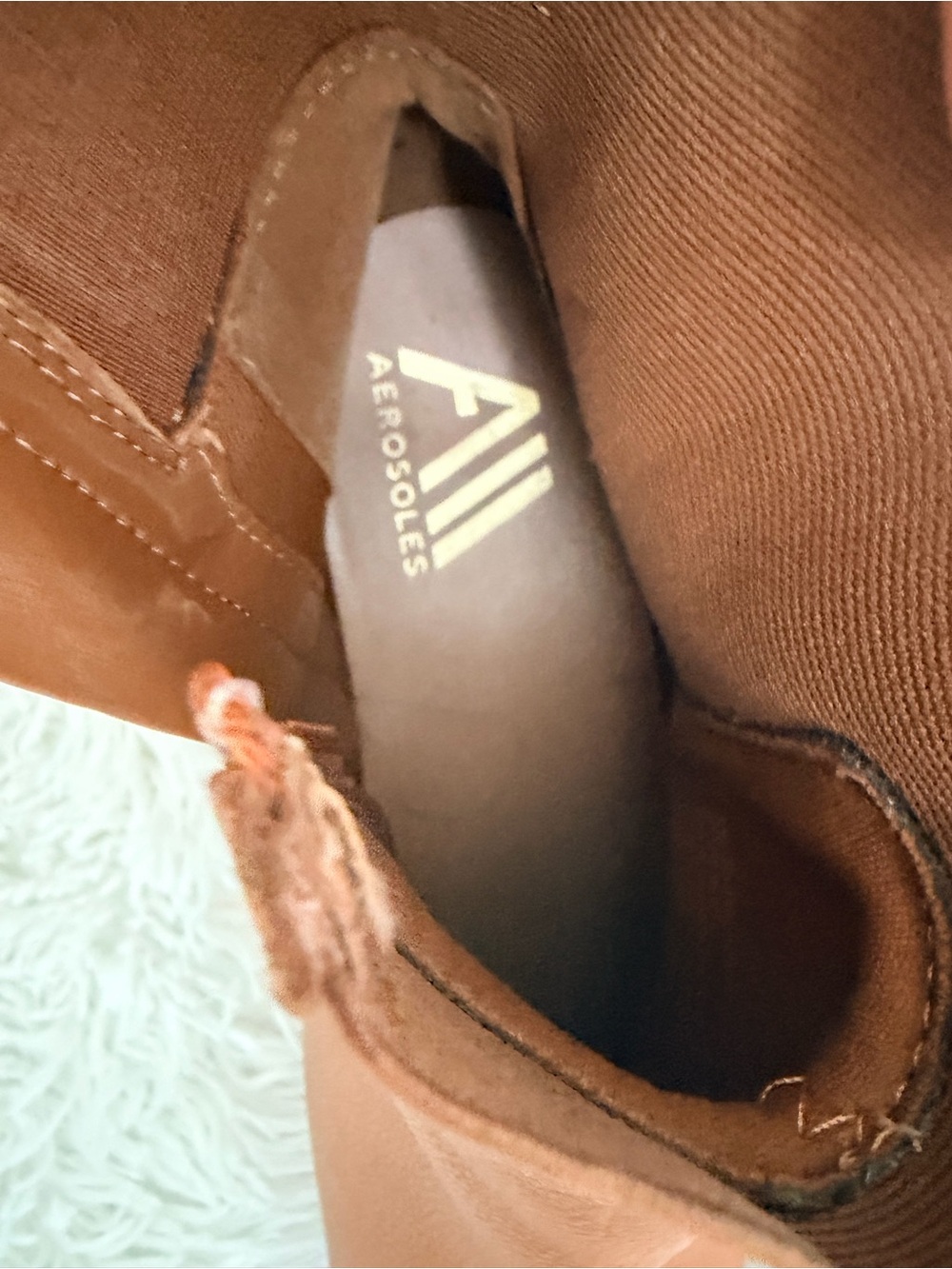 AEROSOLES Brown Leather Ankle Booties - Picture 7 of 10